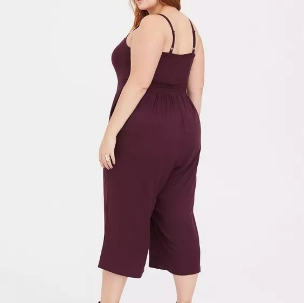 Torrid Lace Up Culotte Jumpsuit In 4 (26) - Picture 4 of 11